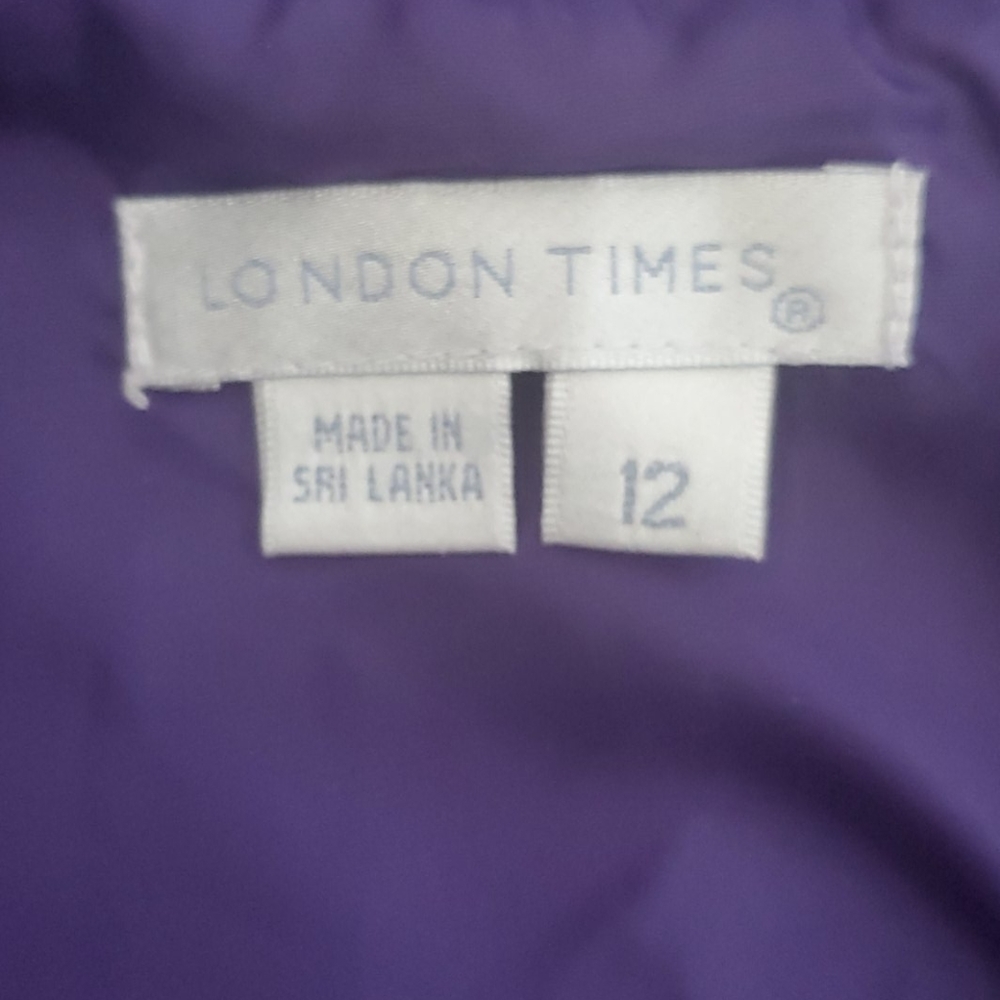 ♥️💜LONDON TIMES LAVENDER SLEEVELESS DRESS💜♥️ - Picture 10 of 11